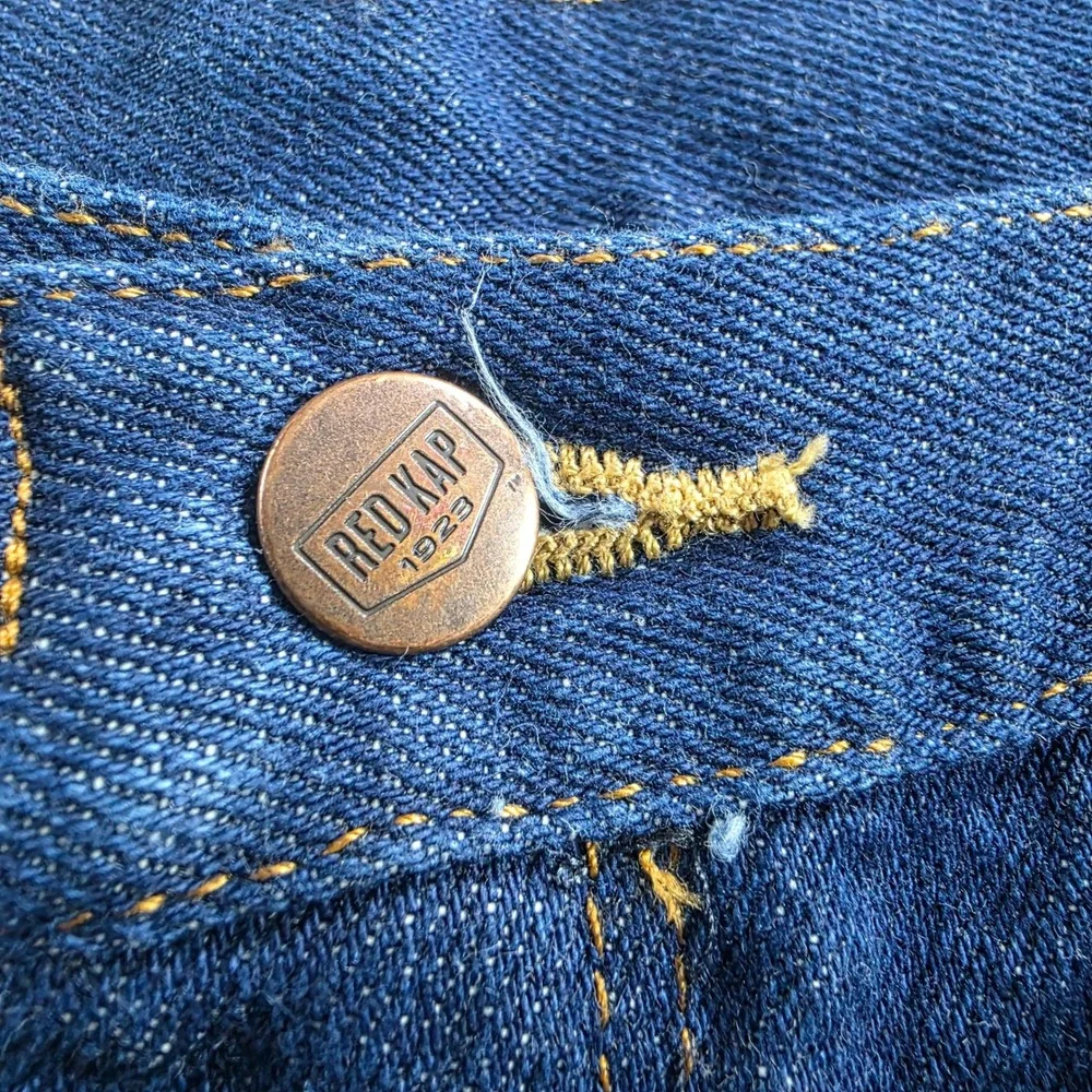 Red Kap Mens PD63PW4 Pre-Washed Denim Work Jeans Indigo Blue 12x30 Straight Leg